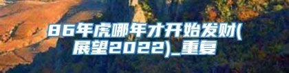 86年虎哪年才开始发财(展望2022)_重复