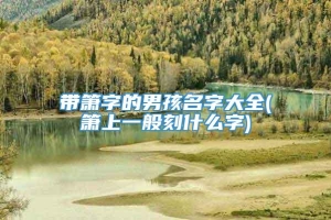 带箫字的男孩名字大全(箫上一般刻什么字)