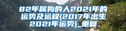 82年属狗的人2021年的运势及运程(2017年出生2021年运势)_重复