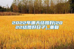 2022年哪天结婚好(2022结婚好日子)_重复