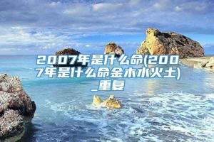 2007年是什么命(2007年是什么命金木水火土)_重复