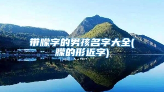 带朦字的男孩名字大全(朦的形近字)