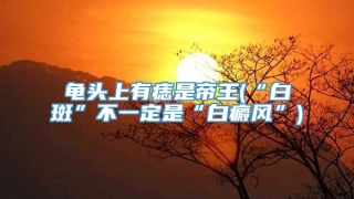 龟头上有痣是帝王(“白斑”不一定是“白癜风”)