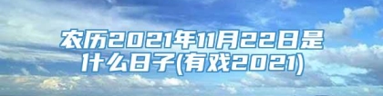 农历2021年11月22日是什么日子(有戏2021)