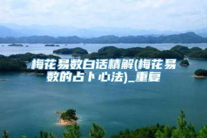 梅花易数白话精解(梅花易数的占卜心法)_重复