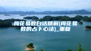 梅花易数白话精解(梅花易数的占卜心法)_重复