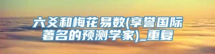 六爻和梅花易数(享誉国际著名的预测学家)_重复
