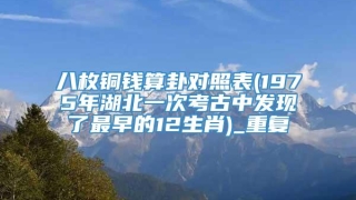 八枚铜钱算卦对照表(1975年湖北一次考古中发现了最早的12生肖)_重复
