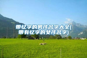 带忆字的男孩名字大全(带有忆字的女孩名字)