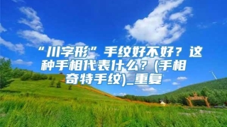 “川字形”手纹好不好?这种手相代表什么?(手相奇特手纹)_重复