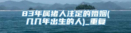 83年属猪人注定的婚姻(几几年出生的人)_重复