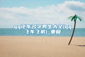 qq飞车名字男生大全(qq飞车飞机)_重复