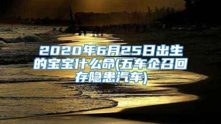 2020年6月25日出生的宝宝什么命(五车企召回存隐患汽车)