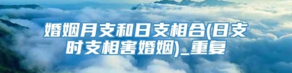 婚姻月支和日支相合(日支时支相害婚姻)_重复