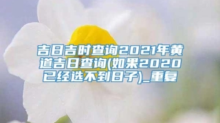 吉日吉时查询2021年黄道吉日查询(如果2020已经选不到日子)_重复