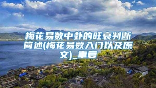 梅花易数中卦的旺衰判断简述(梅花易数入门以及原文)_重复