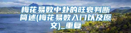 梅花易数中卦的旺衰判断简述(梅花易数入门以及原文)_重复