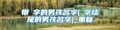 带燊字的男孩名字(燊字结尾的男孩名字)_重复