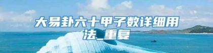 大易卦六十甲子数详细用法_重复