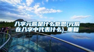 八字元辰是什么意思(元辰在八字中代表什么)_重复
