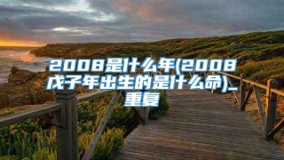 2008是什么年(2008戊子年出生的是什么命)_重复