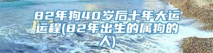 82年狗40岁后十年大运运程(82年出生的属狗的人)