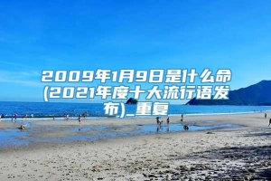 2009年1月9日是什么命(2021年度十大流行语发布)_重复