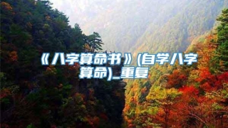 《八字算命书》(自学八字算命)_重复