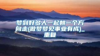 梦到好多人一起朝一个方向走(做梦梦见事业有成)_重复