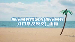 梅花易数婚姻占(梅花易数入门以及原文)_重复