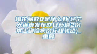 梅花易数0是什么卦(辽宁大连市发布昨日新增2例本土确诊病例行程轨迹)_重复