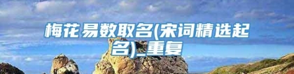 梅花易数取名(宋词精选起名)_重复