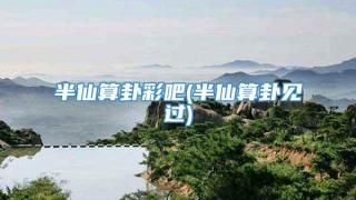 半仙算卦彩吧(半仙算卦见过)