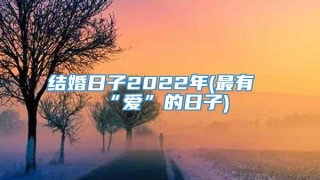 结婚日子2022年(最有“爱”的日子)