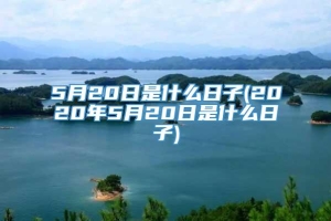 5月20日是什么日子(2020年5月20日是什么日子)