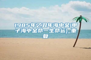 1985年乙丑年海中金(甲子海中金命一生命运)_重复