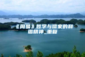 《周易》哲学与儒家的和谐精神_重复