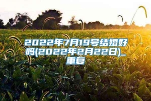 2022年7月19号结婚好吗(2022年2月22日)_重复