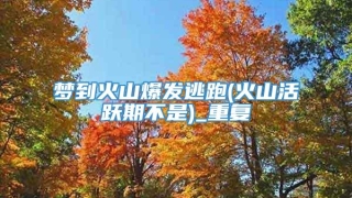 梦到火山爆发逃跑(火山活跃期不是)_重复