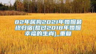 82年属狗2021年婚姻最终归宿(熬过2018年婚姻幸福的生肖)_重复