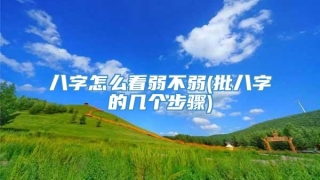 八字怎么看弱不弱(批八字的几个步骤)