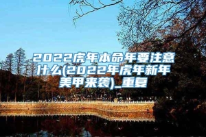 2022虎年本命年要注意什么(2022年虎年新年美甲来袭)_重复