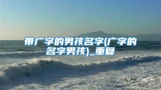 带广字的男孩名字(广字的名字男孩)_重复