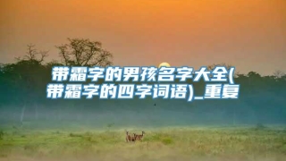 带霜字的男孩名字大全(带霜字的四字词语)_重复