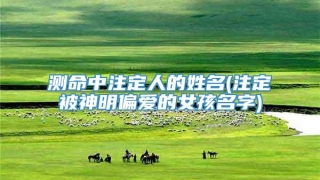 测命中注定人的姓名(注定被神明偏爱的女孩名字)