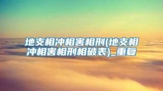 地支相冲相害相刑(地支相冲相害相刑相破表)_重复