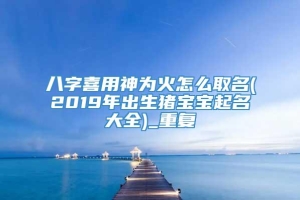 八字喜用神为火怎么取名(2019年出生猪宝宝起名大全)_重复