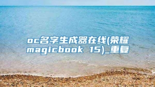 oc名字生成器在线(荣耀magicbook 15)_重复