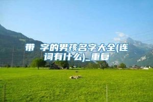 带翀字的男孩名字大全(连词有什么)_重复