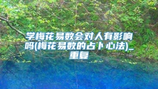 学梅花易数会对人有影响吗(梅花易数的占卜心法)_重复